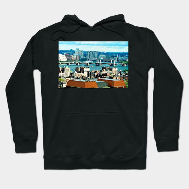 Longfellow Bridge and Boston Skyline Hoodie by bobmeyers